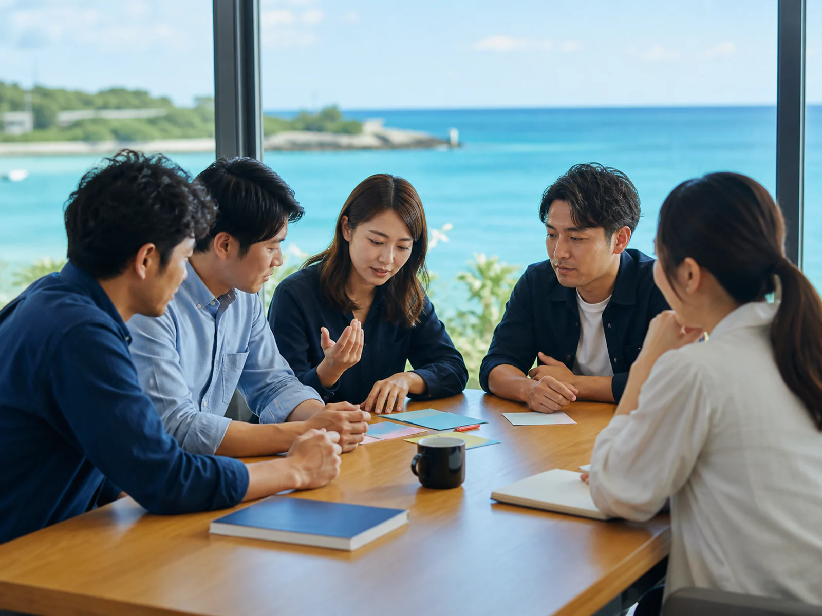 沖縄の企業や人材が連携して学びを共有するイメージ